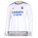 Home Manica lunga Maglia Calcio Real Madrid 2021-22