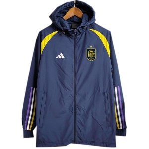 Barcellona Insieme Blu Navy Giallo Giacca A Vent 2023-24