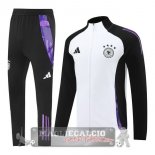 Set Completo Lunga Zip Giacca Germania 2025 Bianco Nero Purpureo