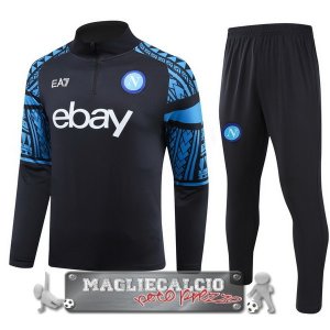 Napoli Insieme Completo Verde Blu Bambino Giacca 2023-24 Blu Navy