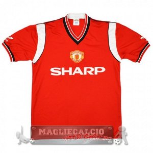 Home Maglia Calcio Manchester United Retro 1984-1986 Rosso
