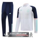 Ajax Insieme Complet Blu Bianco Rosa Giacca Lunga Zip 2023-24