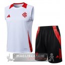 Set Completo Maglia Senza Maniche Formazione Internacional 2025 2026 Bianco Nero