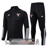 Sao Paulo Insieme Completo Nero Bianco Giacca Lunga Zip 2023-24