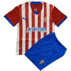 Home Maglia Calcio Sporting Gijon Set Completo Uomo 2022-23