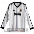 Home Manica lunga Maglia Calcio Real Madrid Retro 2012-2013