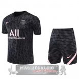 Paris Saint Germain Formazione Set Completo Senza Maniche 2022-23 nero rosa