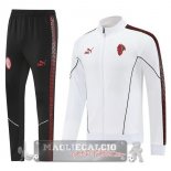 Set Completo Lunga Zip Giacca AC Milan 2025 2026 Bianco Nero