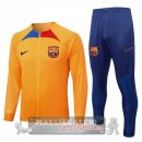 Barcellona Insieme Completo Arancione II Blu Giacca 2022-23