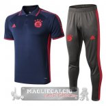Bayern Munchen Set Completo Blu Grigio Maglia POLO 2019-20