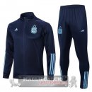 Argentina Insieme Completo Blu Navy Felpa Da Allenamento