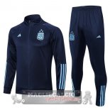 Argentina Insieme Completo Blu Navy Felpa Da Allenamento
