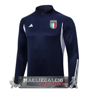 Italia Blu Navy I Bianco Felpa Da Allenamento 2023-24