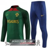 Portogallo Giocatori Insieme Completo Verde Blu Navy Bambino Giacca 2023