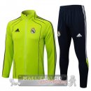 Set Completo Lunga Zip Giacca Bambino Real Madrid 2025 2026 Verde Nero