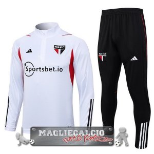 Sao Paulo Insieme Completo Bianco Rosso Nero Felpa Da Allenamento 2023-24