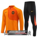 Paesi Bassi Set Completo Bambino Arancione I Nero Giacca Lunga Zip 2022