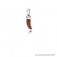 Pandora Italia Rosso Italian Horn Collane Pendant Rosso Enamel Net