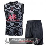 Formazione Senza Maniche Set Completo Paris Saint Germain 2023-24 Grigio Nero Rosa