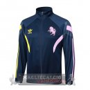 Ropa Deportiva Con Cremallera Larga Juventus 2024 2025 Blu Marino I Rosa
