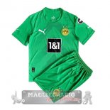 Borussia Dortmund Set Completo Bambino Maglia Calcio Portiere 2022-23 Verde