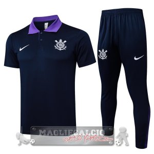 Corinthians Paulista Blu Purpureo Maglia POLO Set Completo 2025 2026