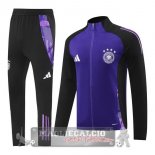 Set Completo Lunga Zip Giacca Germania 2025 Purpureo Nero