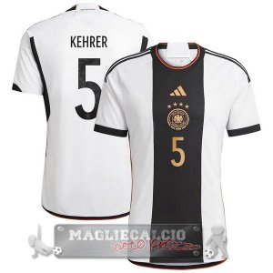 5 Kehrer Home Maglia Calcio Germania Coppa del Mondo 2022