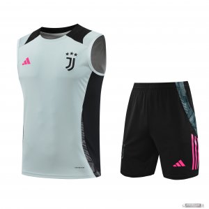 Formazione Senza Maniche Set Completo Juventus 2024 2025 Grigio Nero