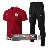 Inghilterra Rosso Set Completo Maglia POLO EURO 2018