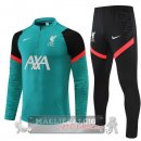 Liverpool Insieme Completo Verde Nero Bambino Giacca 2022-23