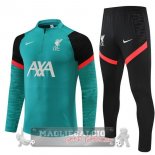 Liverpool Insieme Completo Verde Nero Bambino Giacca 2022-23