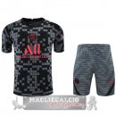 Paris Saint Germain Formazione Set Completo Maglia Calcio 2021-22 grigio