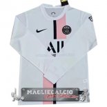 Home Manica lunga Maglia Calcio Paris Saint Germain 2021-22 Bianco