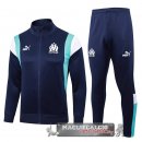 Marseille Insieme Completo Blu Navy Bianco Giacca Lunga Zip 2023-24
