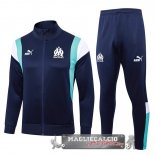 Marseille Insieme Completo Blu Navy Bianco Giacca Lunga Zip 2023-24