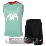 Formazione Senza Maniche Set Completo Liverpool 2024 2025 Verde Nero