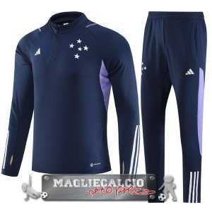 Cruzeiro Insieme Completo Blu Navy I Purpureo Felpa Da Allenamento 2023-24