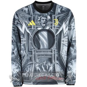 Thailandia Manica lunga Juventus Speciale 2025 2026 Grigio Nero