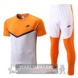 Formazione Set Completo Maglia Calcio Nike 2022-2023 Arancione II Bianco