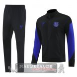 Set Completo Lunga Zip Giacca Barcelona 2025 2026 Nero Purpureo