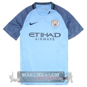 Home Maglia Calcio Manchester City 2016-2017 Blu