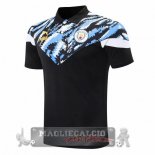 Manchester City Nero Blu Maglia POLO 2020-21