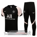 Paris Saint Germain Formazione Set Completo Maglia Calcio 2021-22 nero rosa