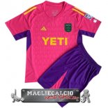 Austin FC Set Completo Bambino Maglia Calcio Portiere 2023-24 Rosa