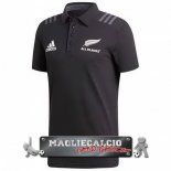 Rugby Polo Maglia Calcio All Blacks EURO 2018 Nero
