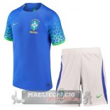 Brasile Set completi Bambino Maglia Calcio Away Coppa del mondo 2022