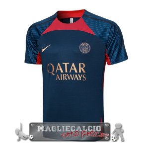 Paris Saint Germain Formazione Maglia Calcio 2023-24 Blu Navy Rosso