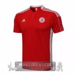 Bayern Munchen Rosso Bianco Maglia POLO 2021-22