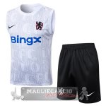 Set Completo Chelsea Maglia Formazione Senza Maniche 2025 2026 Bianco Blu Nero Set Completo Chelsea Maglia Formazione Senza Maniche 2025 2026 Bianco Blu Nero